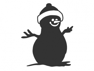 Wandtattoo Tafelfolie frostiger Schneemann Motivansicht