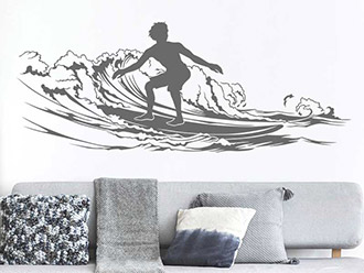 Wandtattoo Surfer