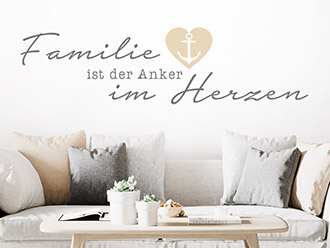 Wandtattoo Familie ist der Anker