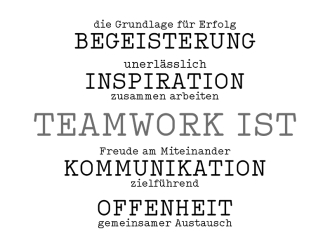 Wandtattoo Teamwork ist Motivansicht