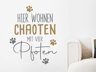 Wandtattoo Hier wohnen Chaoten