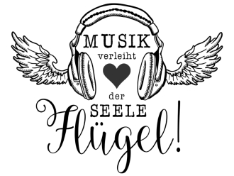 Wandtattoo Musik verleiht Flügel Motivansicht