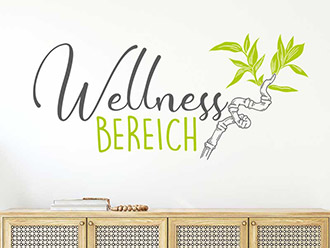 Wandtattoo Wellnessbereich mit Bambus