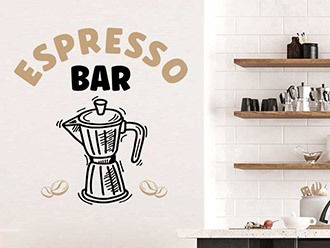 Wandtattoo Espresso Bar