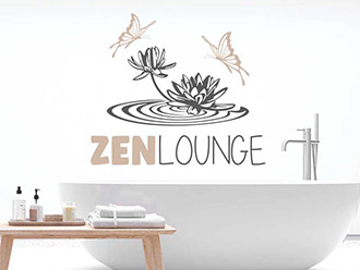 Wandtattoo Zen Lounge mit Seerose