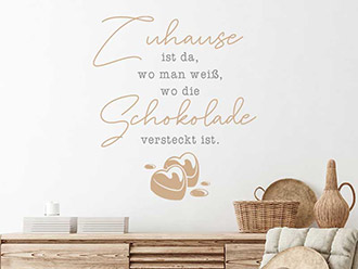 Wandtattoo Schokolade Zuhause