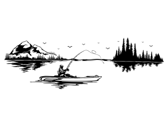 Wandtattoo Stille am See Motivansicht