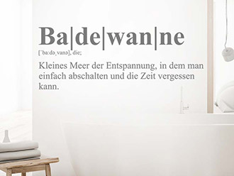 Wandtattoo Badewanne Definition