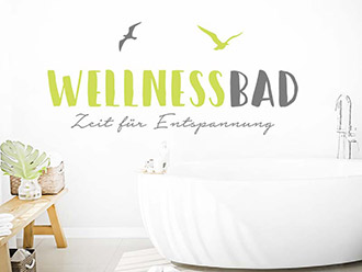 Wandtattoo Wellnessbad