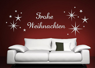 Wandtattoo Frohe Weihnachten