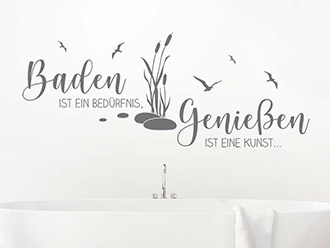 Wandtattoo Baden und Genießen