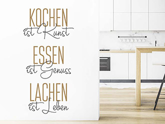 Wandtattoo Kochen ist Kunst