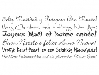 Wandtattoo Wünsche zu Weihnachten und Neujahr Motivansicht