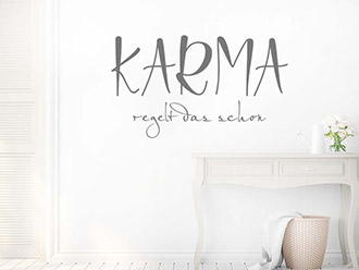 Wandtattoo Karma regelt das schon