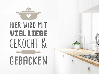 Wandtattoo Gekocht und Gebacken