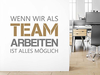 Wandtattoo Als Team arbeiten