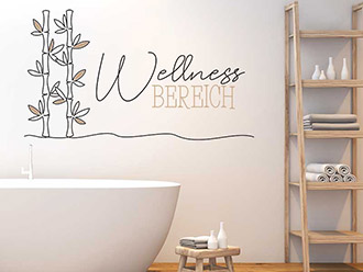 Wandtattoo Wellness Bereich Bambus