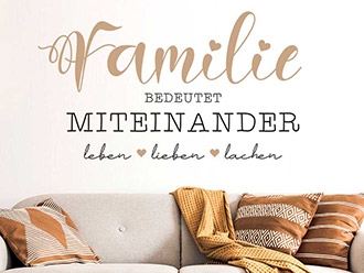 Wandtattoo Familie bedeutet miteinander