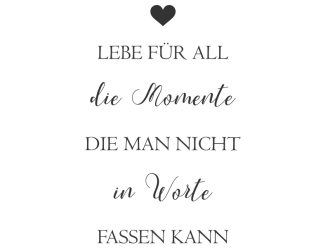 Wandtattoo Für all die Momente Motivansicht