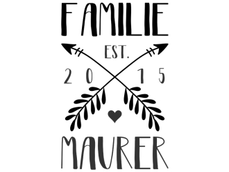 Wandtattoo Familienname mit Boho Pfeilen Motivansicht