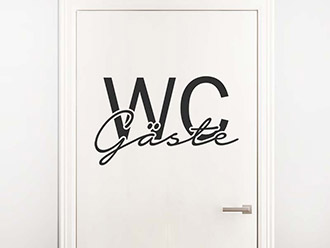 Wandtattoo WC Gäste