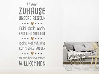 Wandtattoo Unser Zuhause