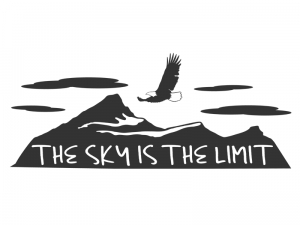 Wandtattoo The sky is the limit Motivansicht