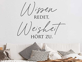 Wandtattoo Weisheit hört zu