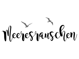 Wandtattoo Meeresrauschen mit Möwen Motivansicht