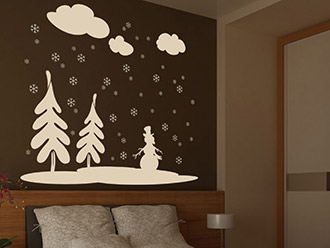 Wandtattoo Winterlandschaft