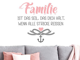 Wandtattoo Familie ist das Seil