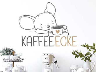 Wandtattoo Süße Kaffeemaus