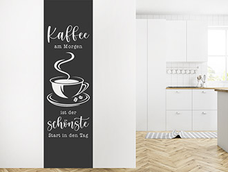 Wandtattoo Wandbanner Kaffee am Morgen