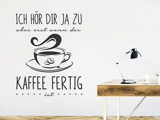 Wandtattoo Kaffee fertig