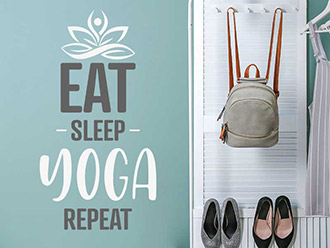 Wandtattoo Eat Sleep Yoga Repeat