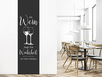 Wandtattoo Wandbanner Wein und Wahrheit