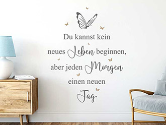 Wandtattoo Einen neuen Tag