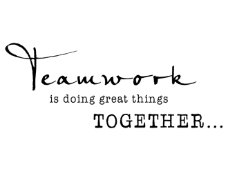 Wandtattoo Teamwork is doing great things Motivansicht