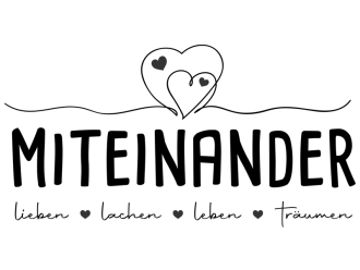 Wandtattoo Miteinander leben Motivansicht