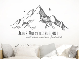 Wandtattoo Jeder Aufstieg beginnt