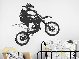 Wandtattoo Motocross Motorrad