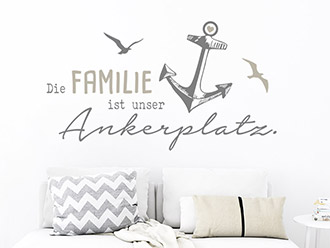 Wandtattoo Familie Ankerplatz