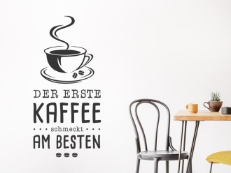 Wandtattoo Der erste Kaffee