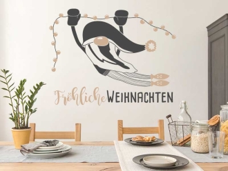 Wandtattoo Lustiger Weihnachtswichtel