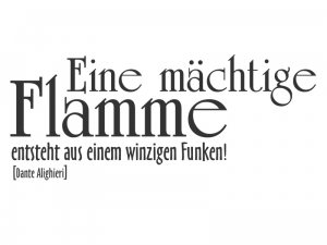 Wandtattoo Eine mächtige Flamme... Motivansicht
