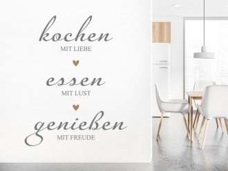 Wandtattoo Kochen Essen Genießen