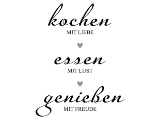 Wandtattoo Kochen Essen Genießen Motivansicht