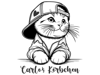 Wandtattoo Coole Katze mit Wunschname Motivansicht