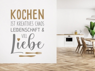 Wandtattoo Kochen ist kreatives Chaos