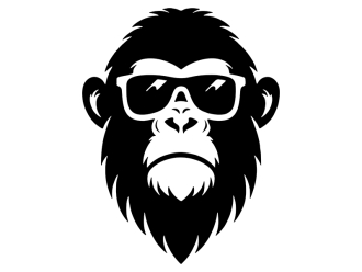 Wandtattoo Cooler Affe Motivansicht